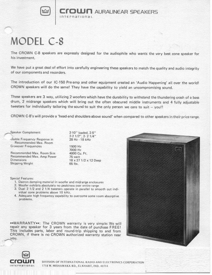 Crown C-8 datasheet