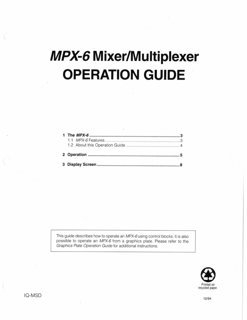 Crown MPX-6 Operation guide