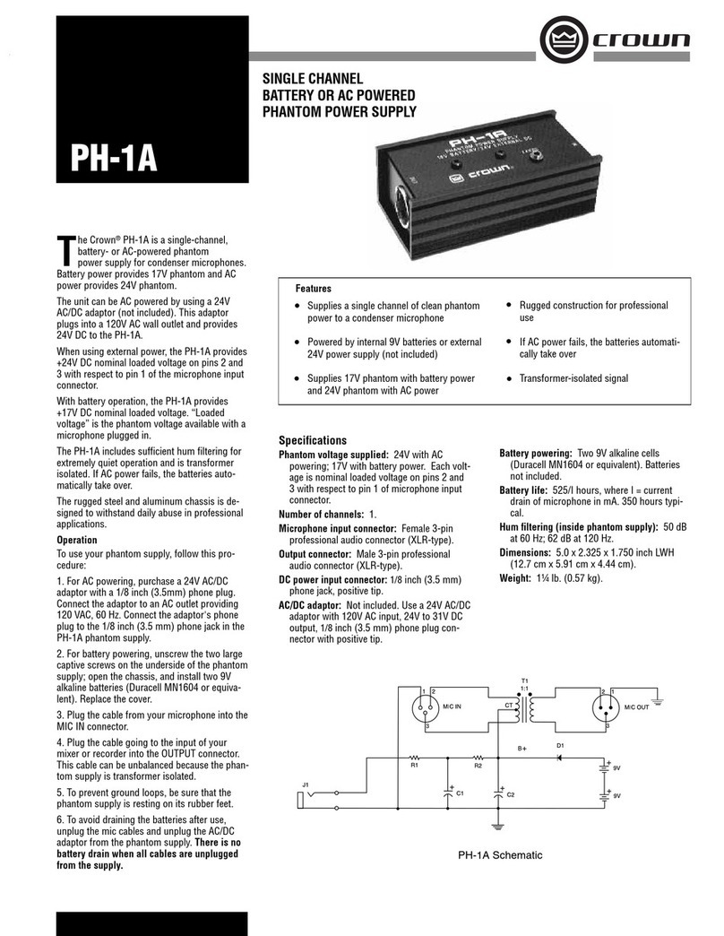 Crown PH-1A datasheet