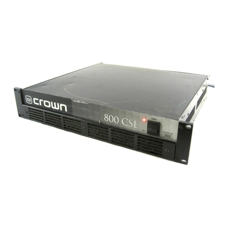 Crown 800 CSL User manual
