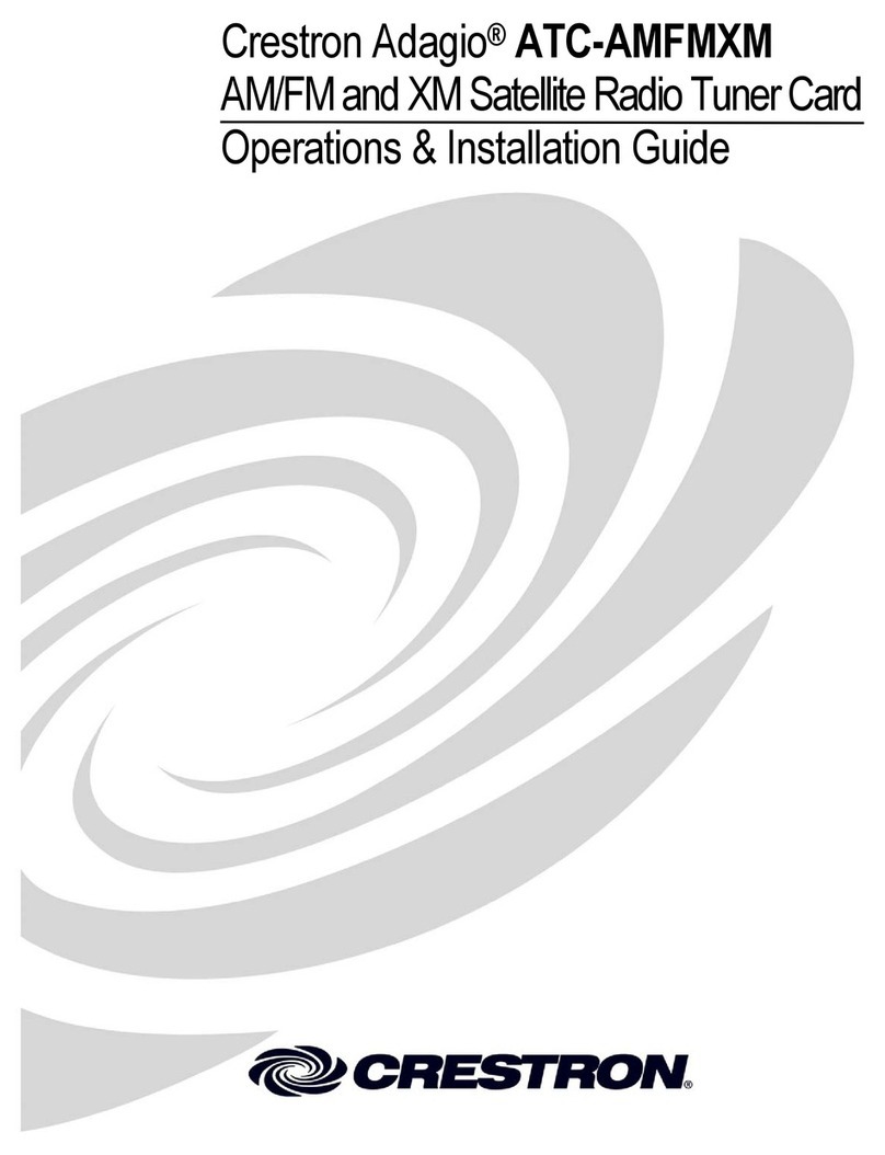 Crestron ATC-AMFMXM Operations & installation guide