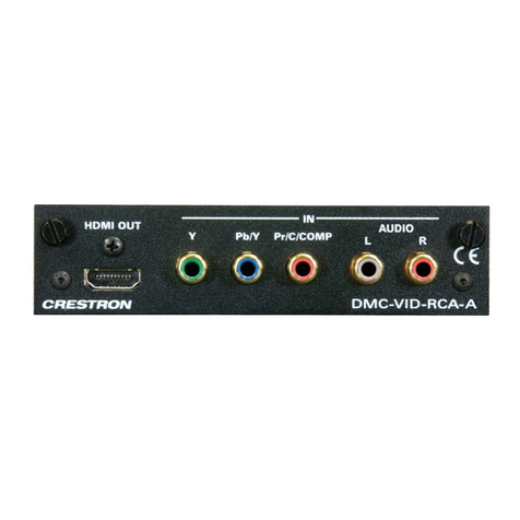 Crestron RCA Analog Video Input Card w/Analog Audio... Specifications