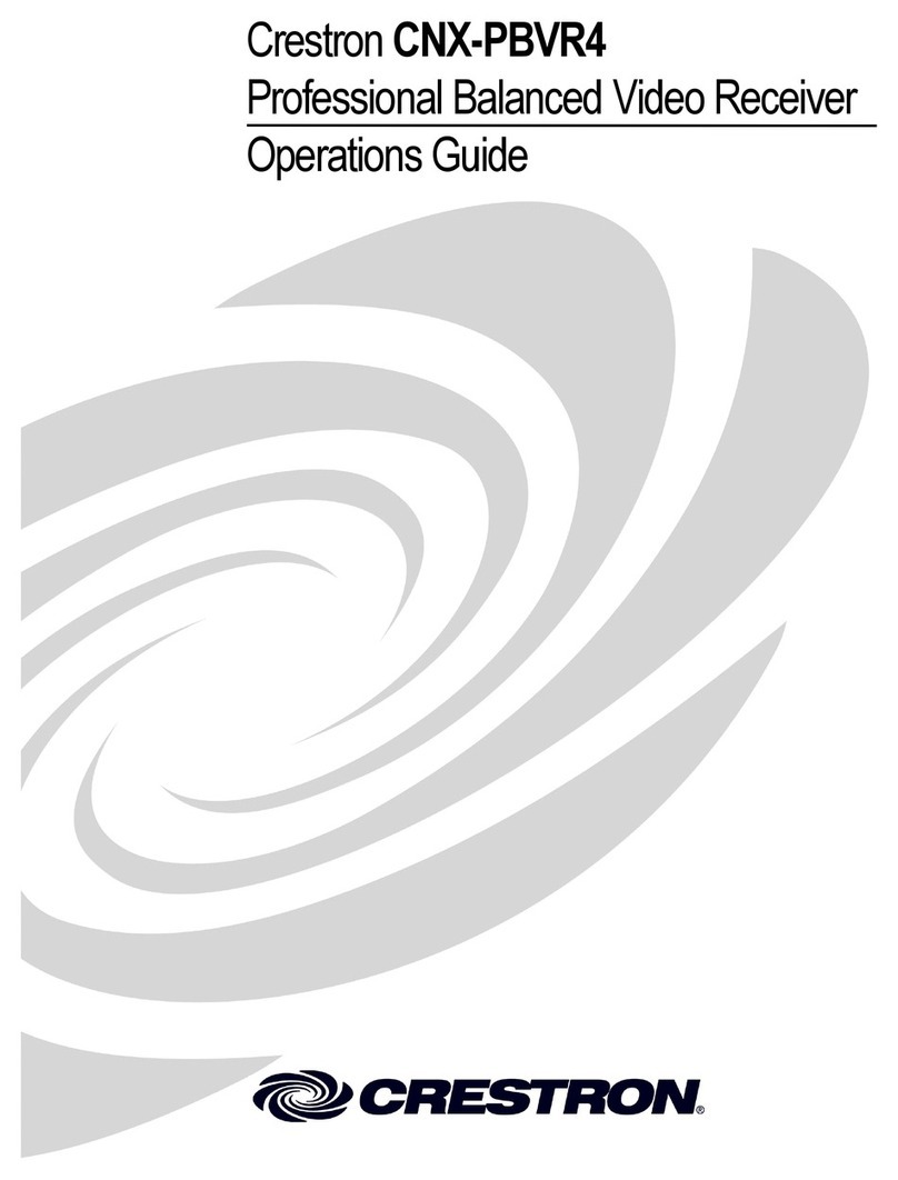 Crestron CNX-PBVR4 Operation guide