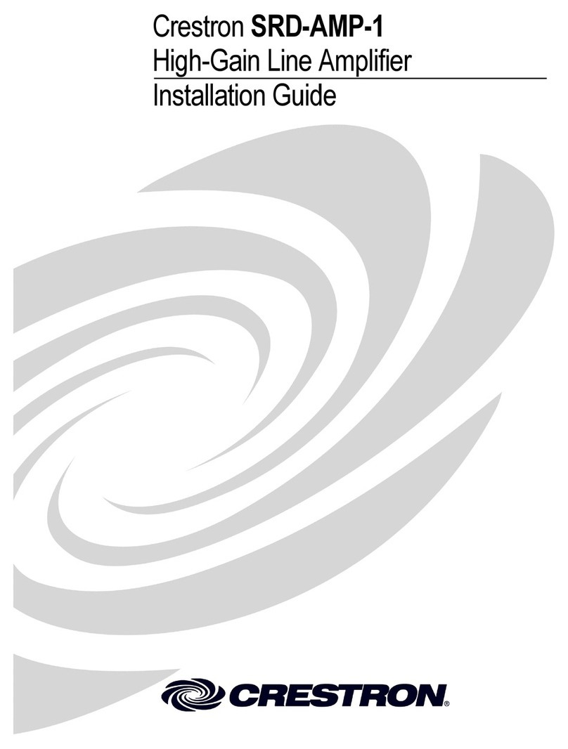 Crestron High-Gain Line Amplifier SRD-AMP-1 User manual