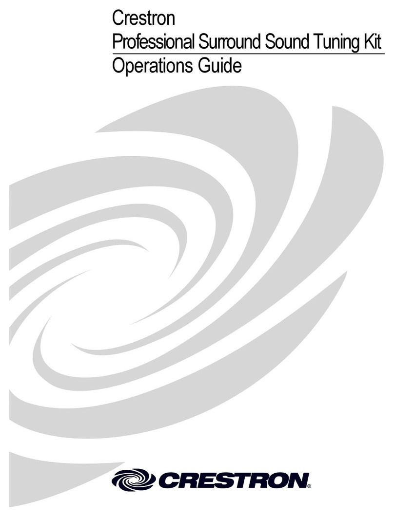 Crestron Surround Sound Tuning Kit User manual