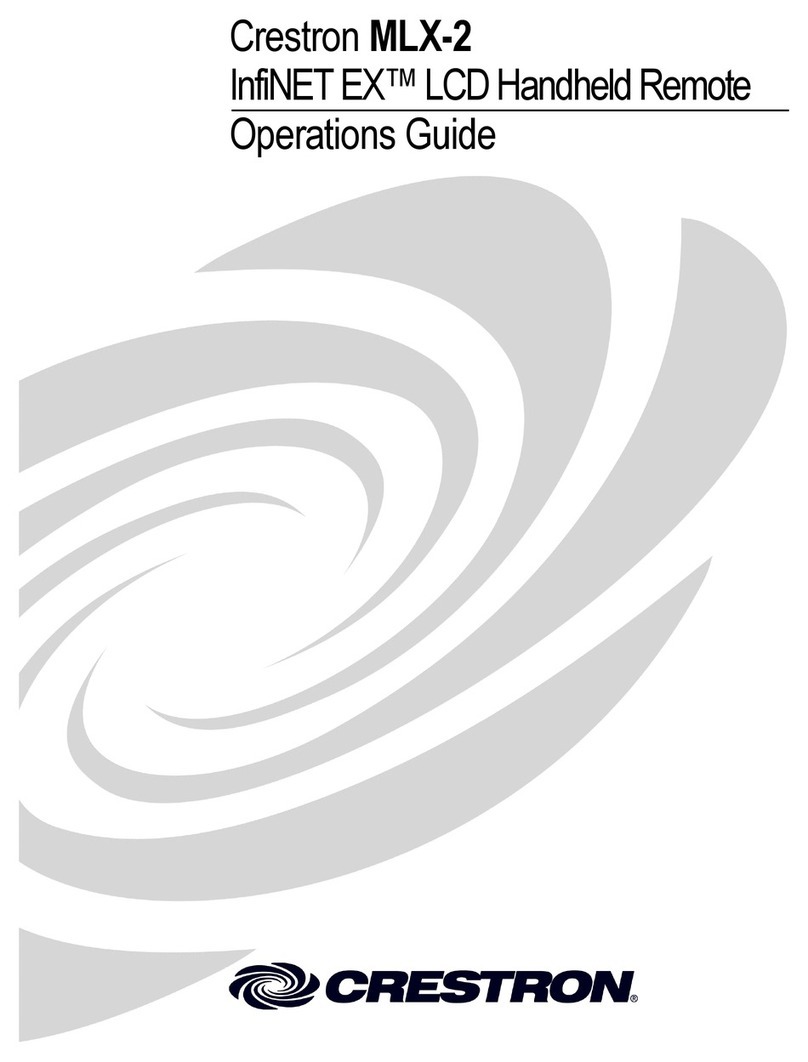 Crestron infiNET EX MLX-2 User manual