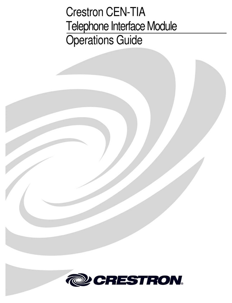 Crestron CEN-TIA Operation guide
