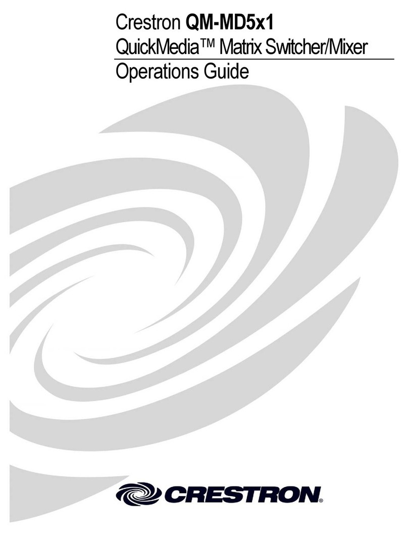 Crestron QuickMedia QM-MD5x1 User manual