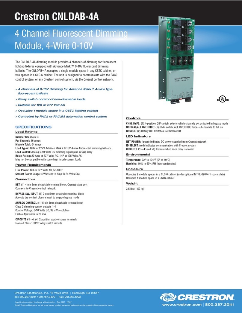 Crestron CNLDAB-4A Brochure & specs Crestron CNLDAB-4A Brochure & specs