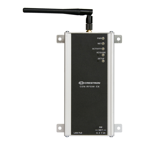 Crestron infiNET EX CEN-RFGWX-EX Operations & installation guide