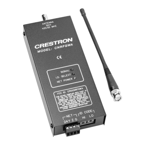 Crestron CNRFGWA User manual