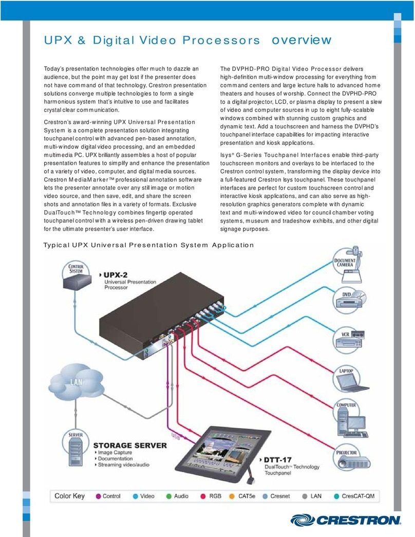 Crestron DualTouch DTT-17 User manual