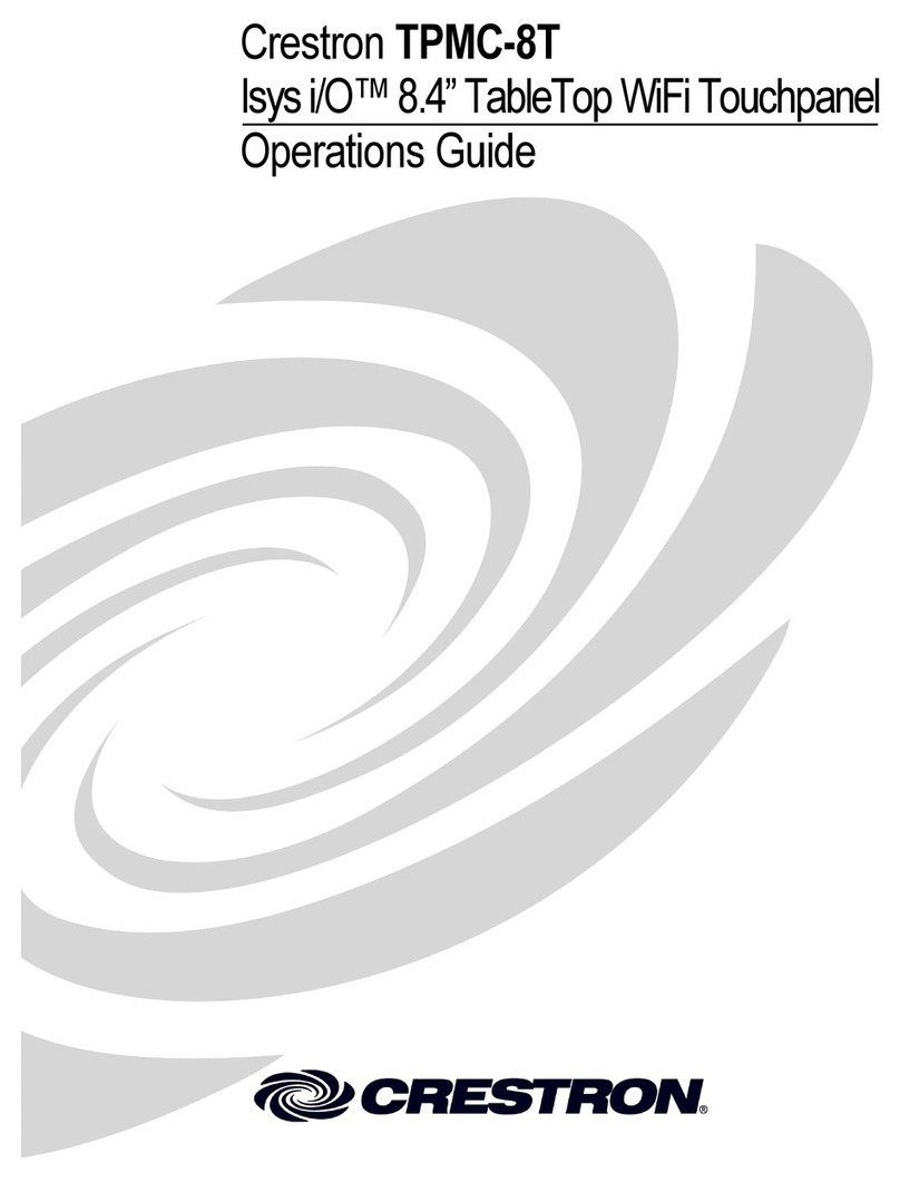 Crestron Isys i/O TPMC-8T User manual