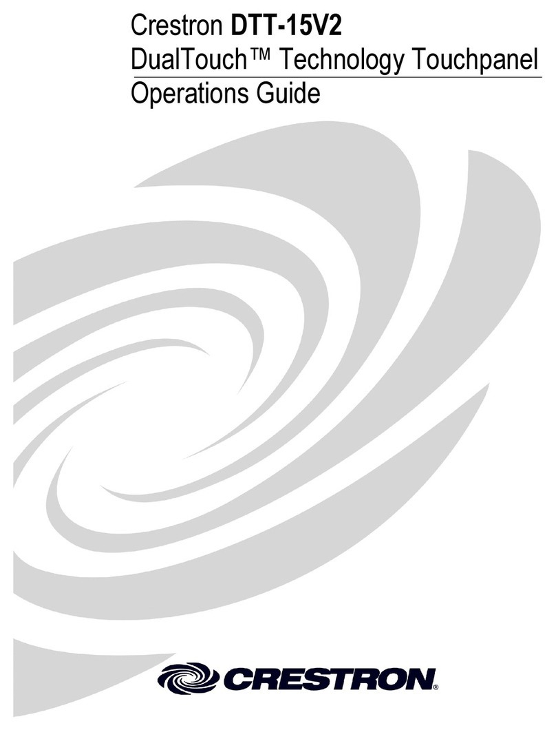 Crestron DTT-15V2 User manual