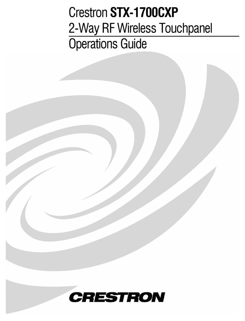 Crestron SmarTouch STX-1700CXP Operation guide