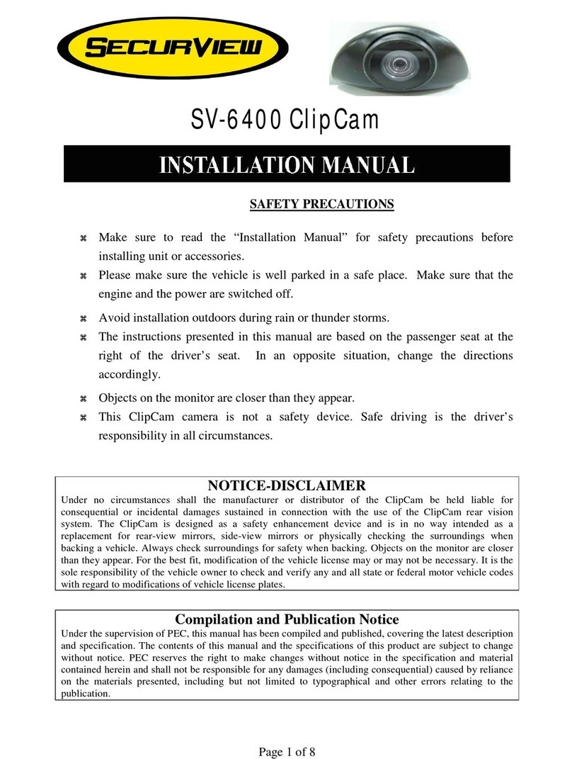 CrimeStopper SecurView SV-6400 installation manual