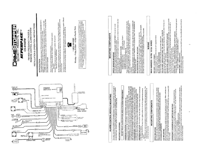 CrimeStopper CS-9705 Owner's manual