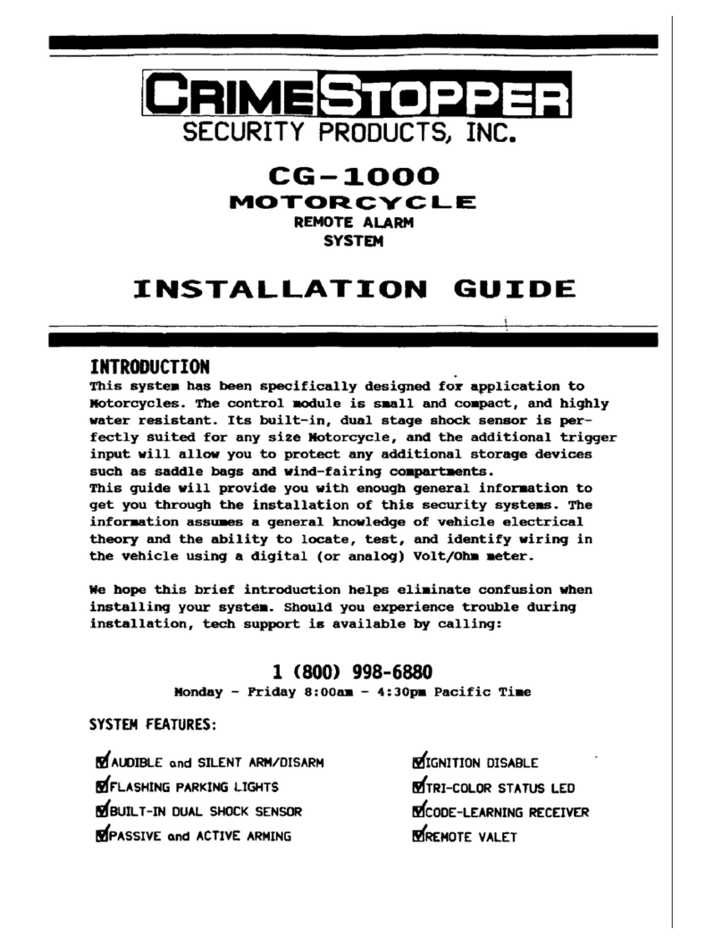 CrimeStopper CG-1000 installation guide