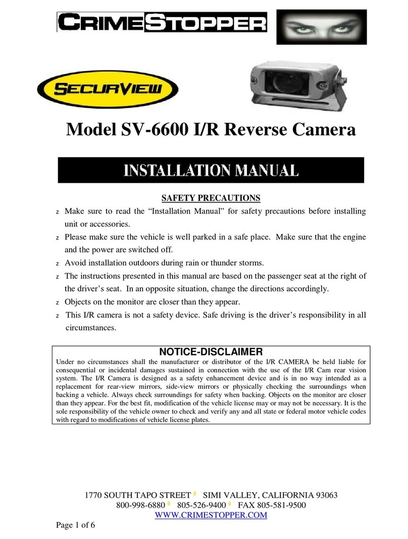 CrimeStopper SV-6600 I/R installation manual