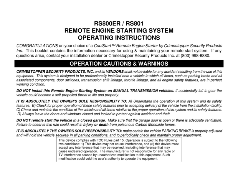 CrimeStopper RS800ER operating instructions