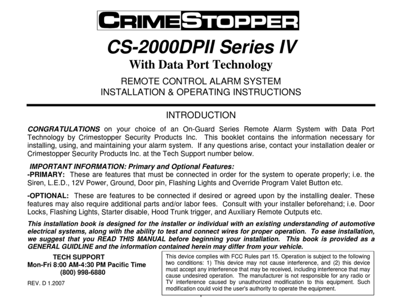 CrimeStopper CS-2000DPII SERIES IV Manual