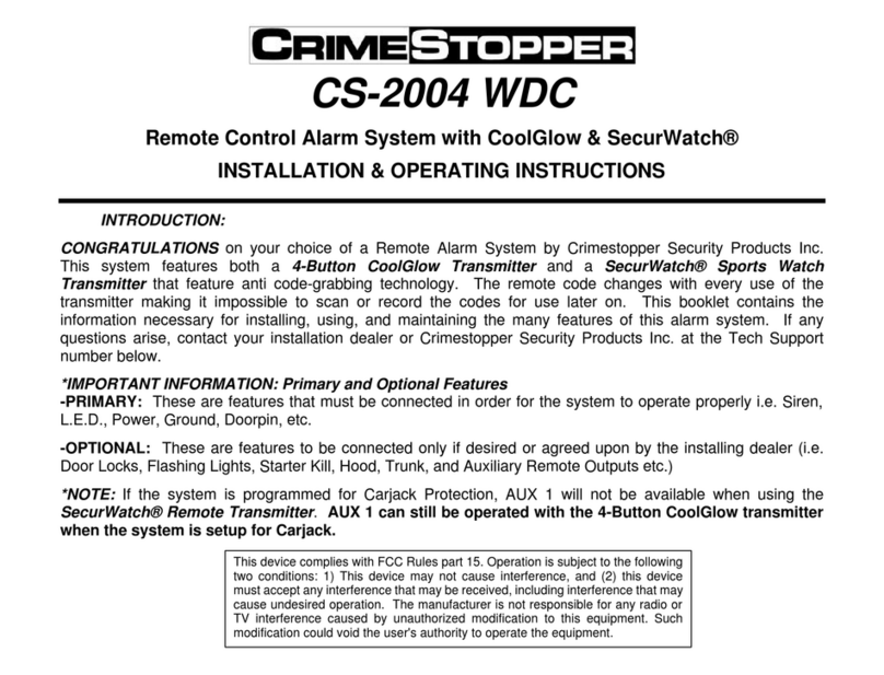 CrimeStopper CS-2004 WDC User manual