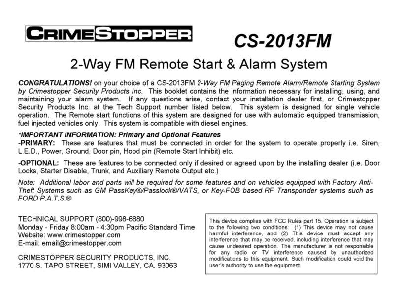 CrimeStopper CS-2013FM Operator's manual