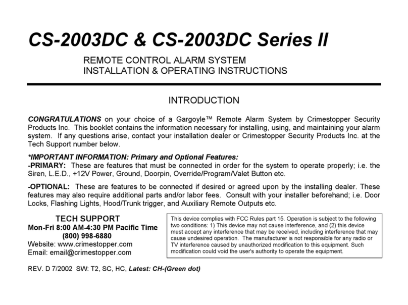 CrimeStopper CS-2003DC II Series Manual CrimeStopper CS-2003DC II Series Manual