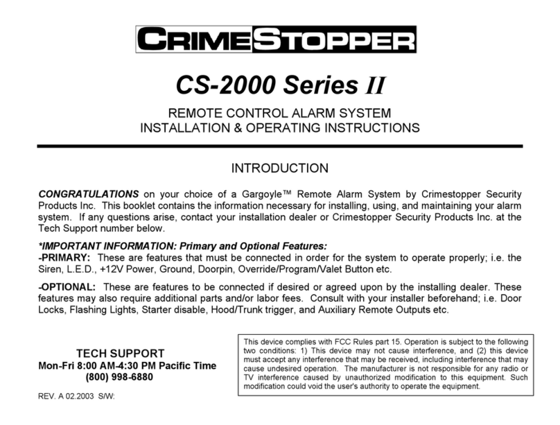 CrimeStopper CS-2000 Manual