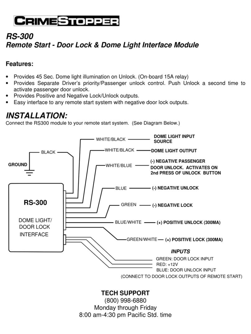 CrimeStopper RS-300 installation manual