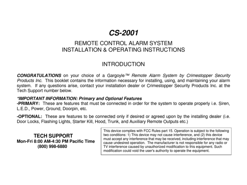 CrimeStopper Gargoyle CS-2001 Manual CrimeStopper Gargoyle CS-2001 Manual
