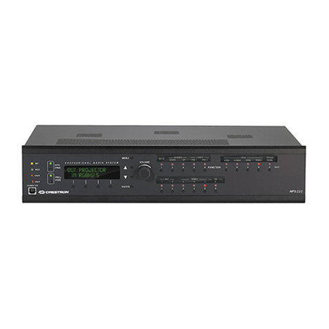 Crestron Multimedia Presentation System 250 MPS-250 Operation guide