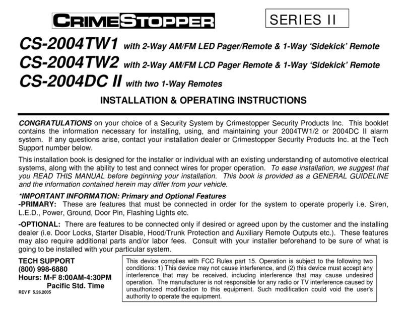 CrimeStopper CS-2004DC II User manual