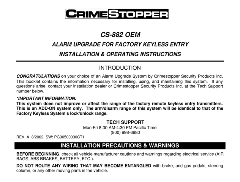 CrimeStopper CS-882 OEM User manual