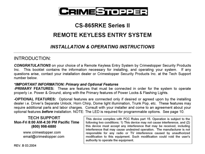 CrimeStopper CS-865RKE II Series Manual