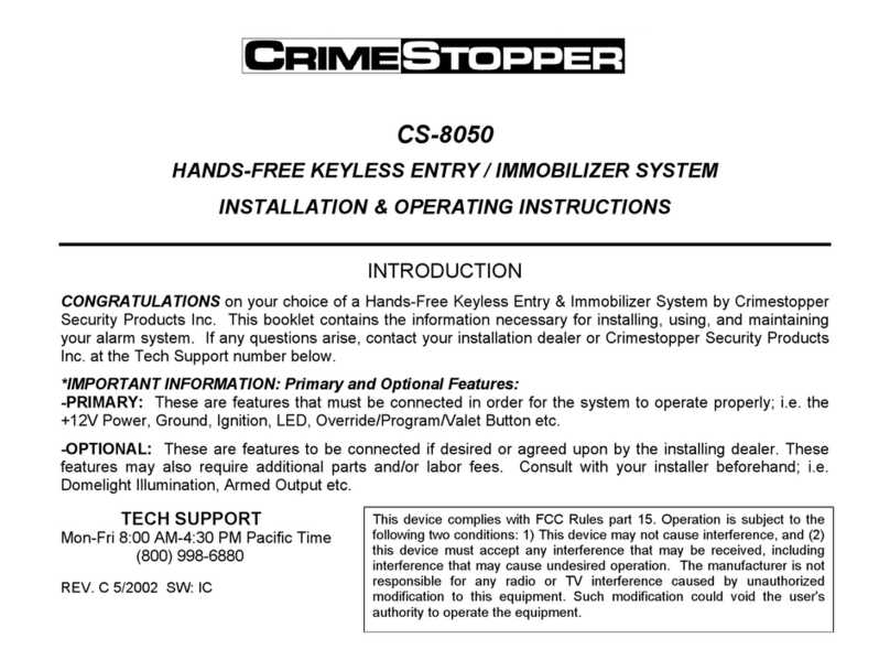 CrimeStopper CS-8050 Manual