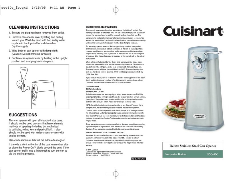 Cuisinart SCO-60C User manual