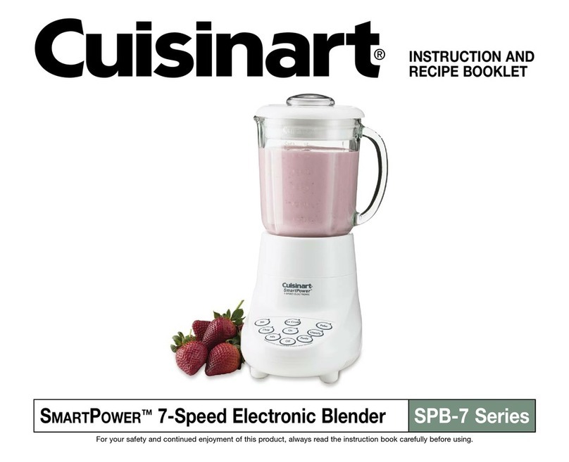 Cuisinart SmartPower SPB-7 Series INSTRUCTION AND RECIPE BOOKLET