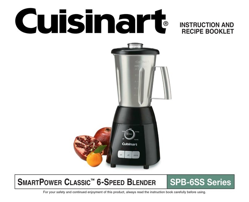 Cuisinart SMARTPOWER CLASSIC SPB-6SS Series Service manual