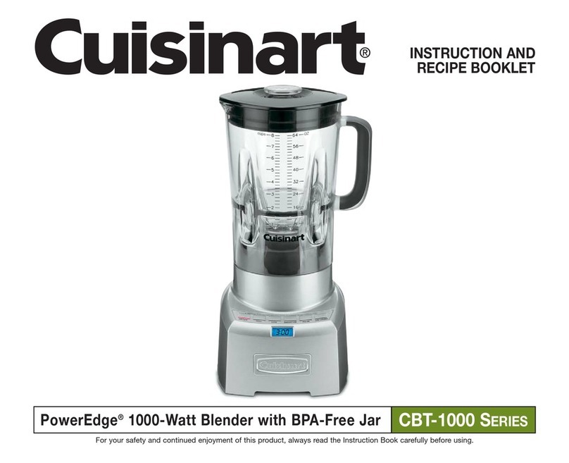 Cuisinart CBT-1000 - PowerEdge Die-Cast Blender Service manual