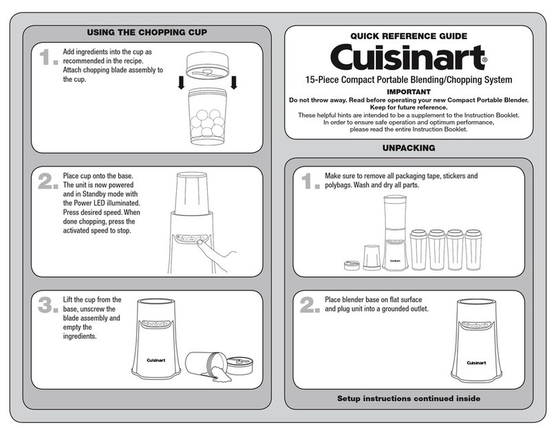 Cuisinart CPB-300P1 Quick reference guide