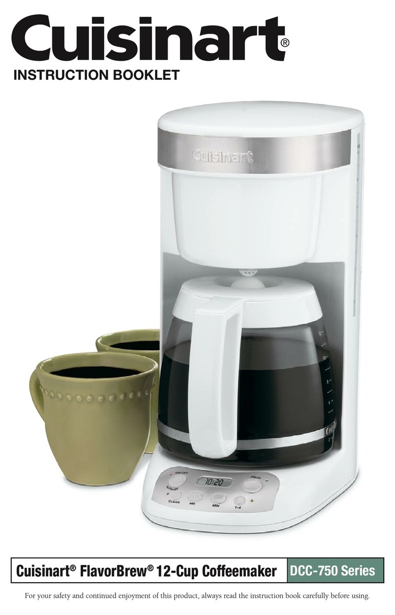 Cuisinart FlavorBrew DCC-750 Series Instruction booklet Cuisinart FlavorBrew DCC-750 Series Instruction booklet
