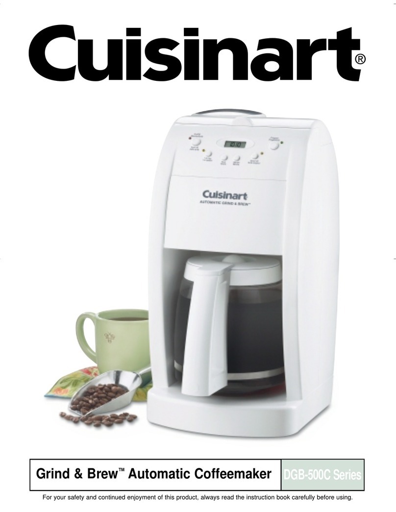 Cuisinart Grind & Brew DGB-500C Series User manual