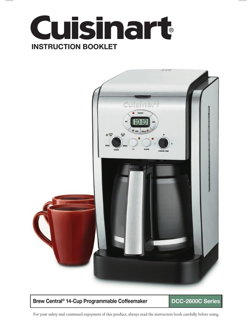 Cuisinart Brew Central DCC-2600C Series User manual