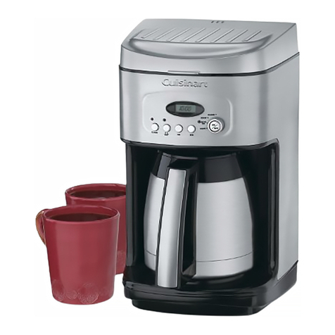 Cuisinart BREW CENTRAL THERMAL DCC-2400C INSTRUCTION AND RECIPE BOOKLET