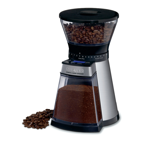 Cuisinart CBM 18 - Coffee Grinder, Conical Burr... User manual