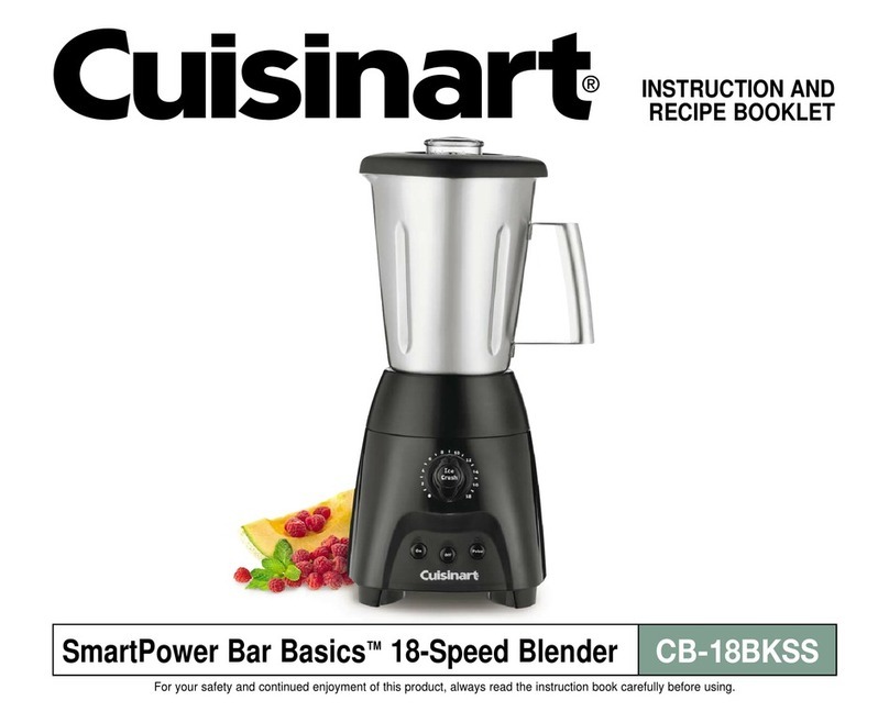 Cuisinart SmartPower Bar Basics CB-18BKSS Service manual