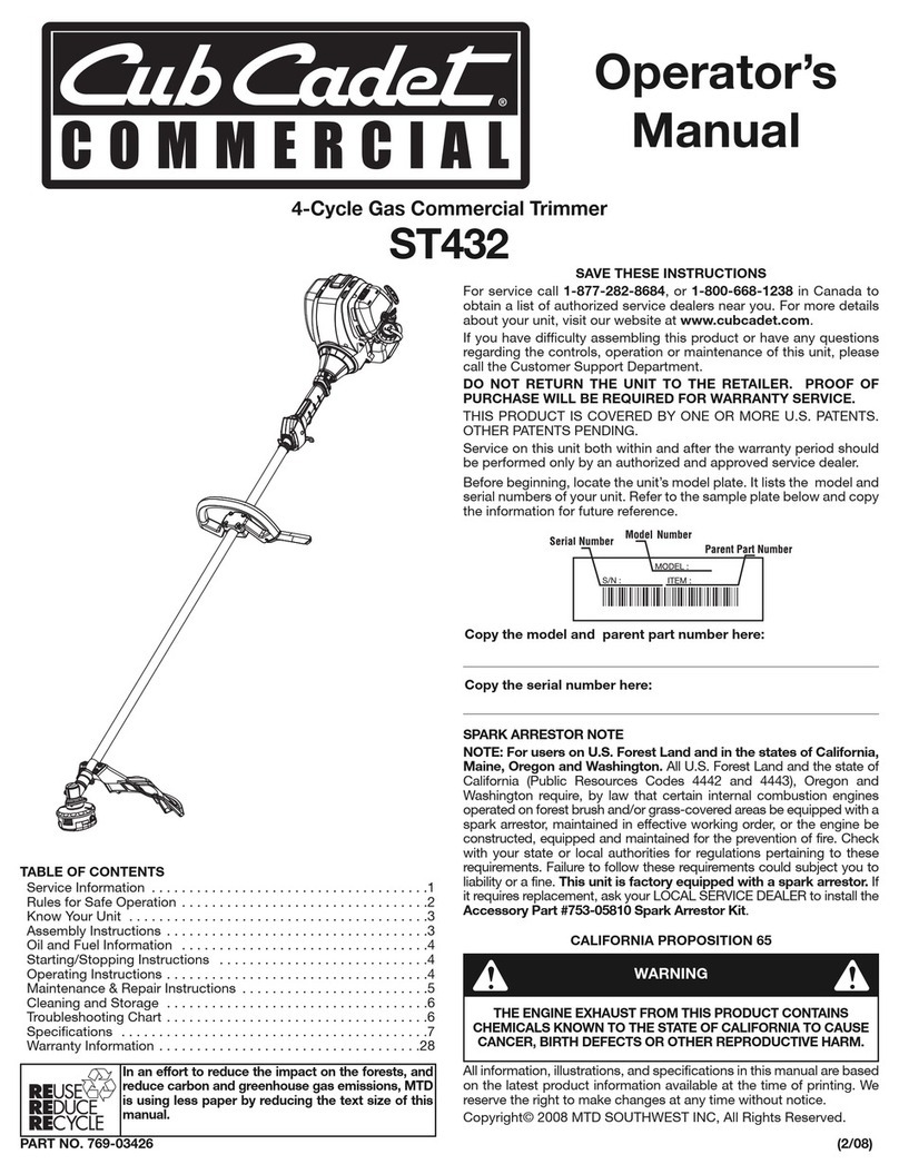 Cub Cadet ST432 Operator's manual