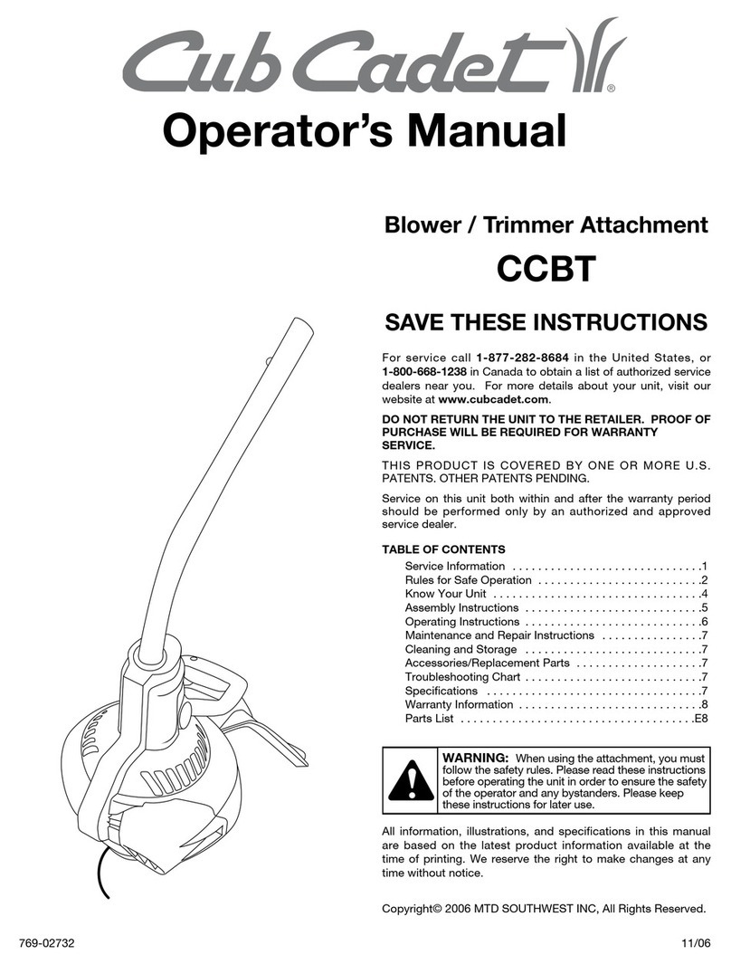 Cub Cadet CCBT User manual