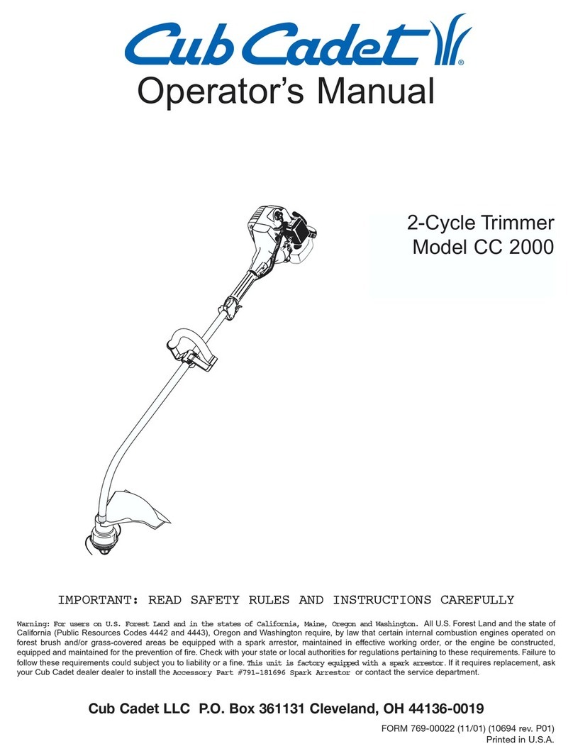 Cub Cadet CC 2000 User manual